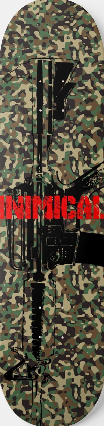 Camo Rifle skateboard deck