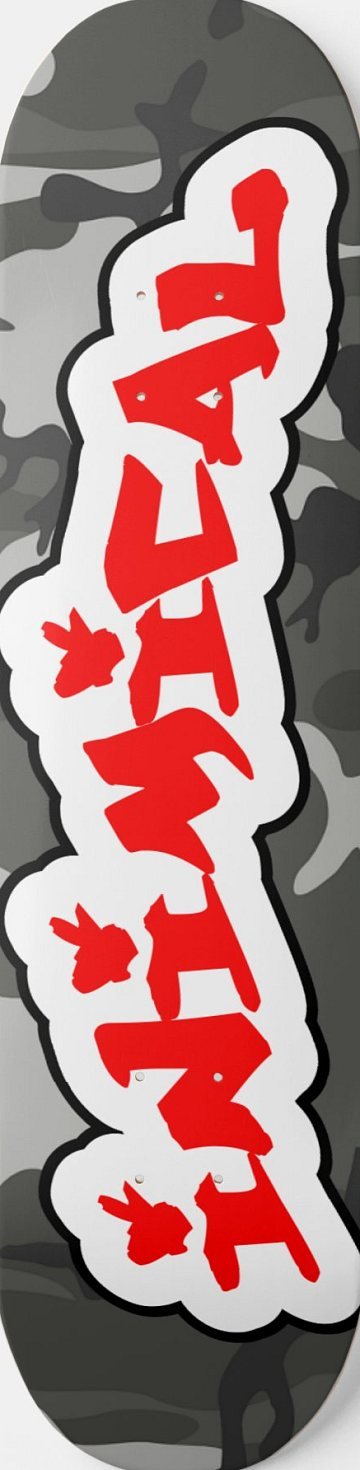 Arctic Camo skateboard deck