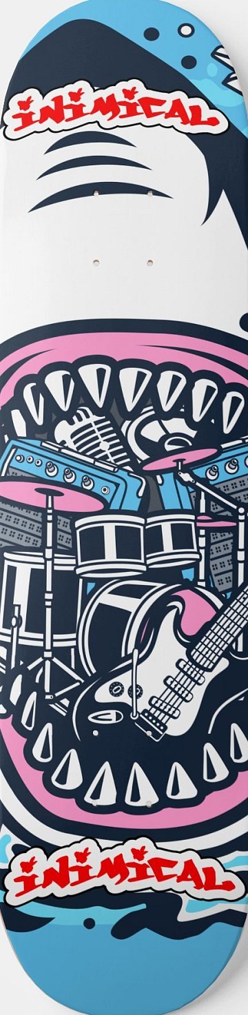 Rock and Roll Shark skateboard deck