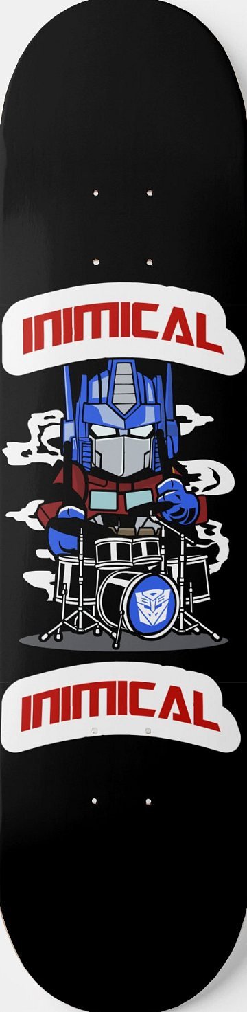 Optimal Robot Drummer skateboard deck