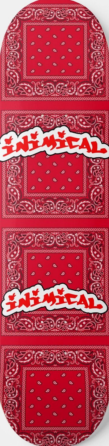 Red Paisley skateboard deck