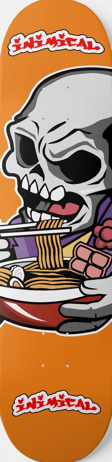 Ramen Skull skateboard deck