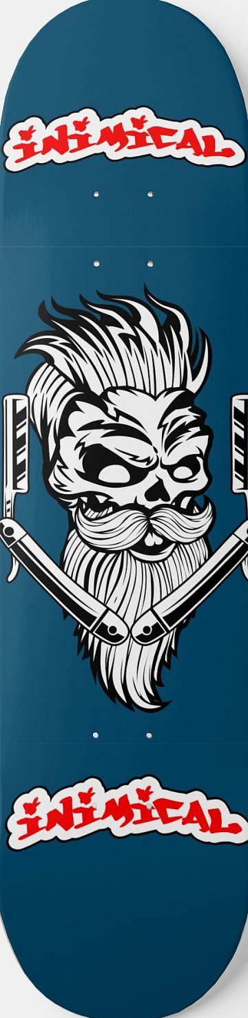 Skull Barber Skateboard Deck skateboard deck