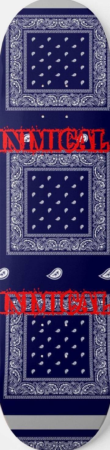 Blue Paisley skateboard deck
