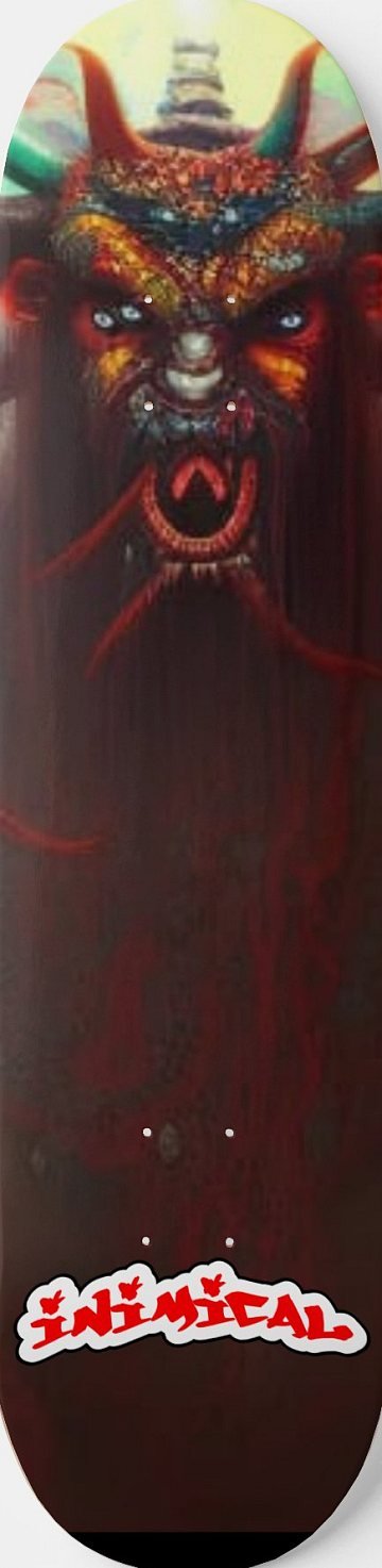 AI Demon skateboard deck