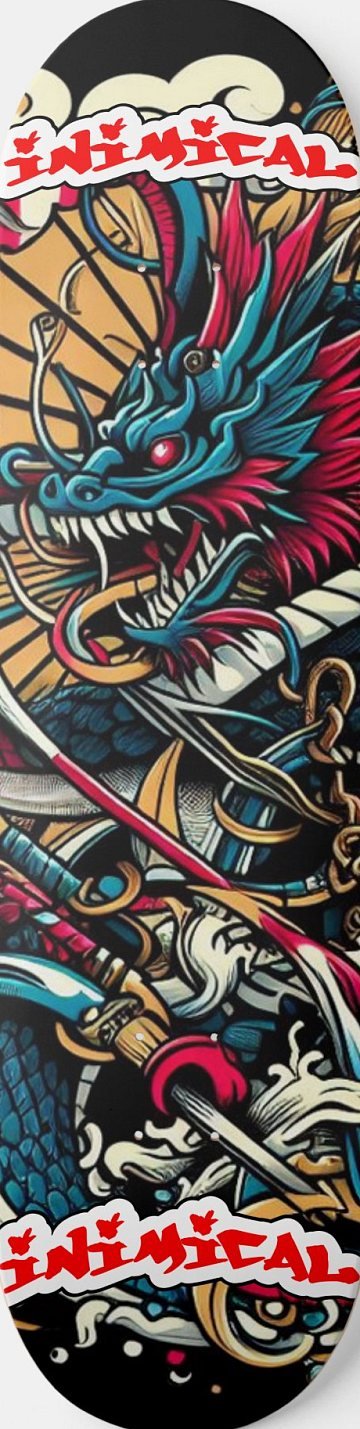 Japanese Abstract skateboard deck