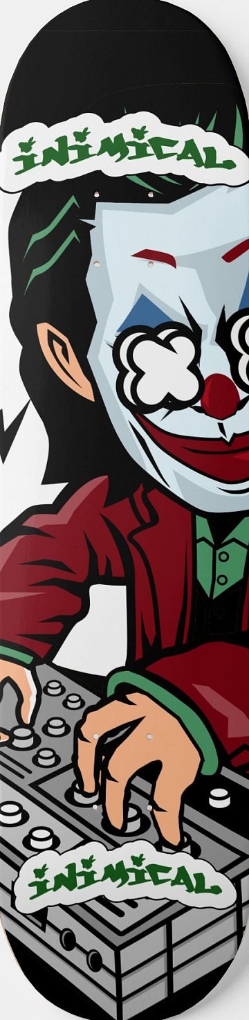 Synth Clown skateboard deck