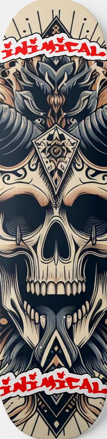Viking Skull skateboard deck