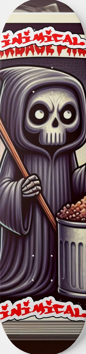 Cartoon Death skateboard deck