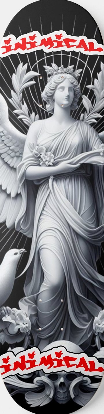 Based Angel skateboard deck