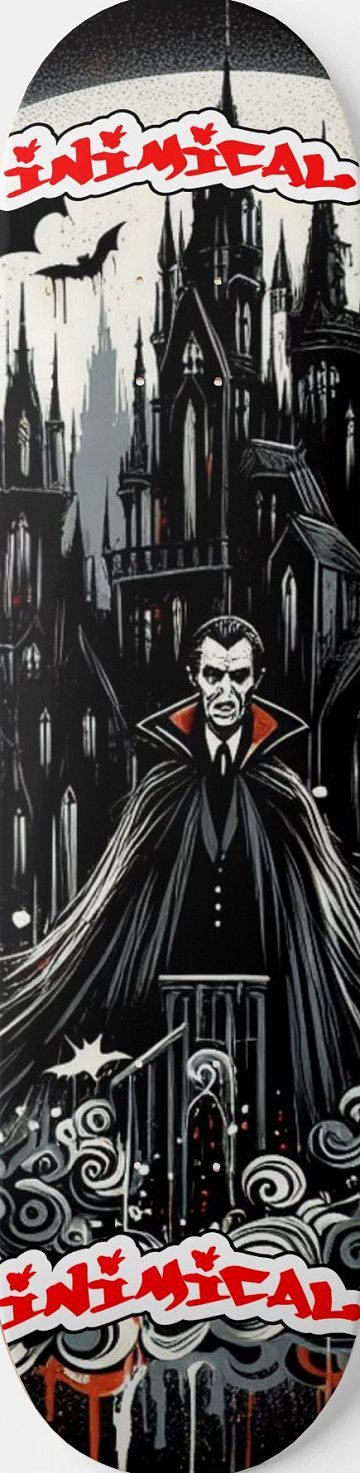 Gothic Dracula skateboard deck