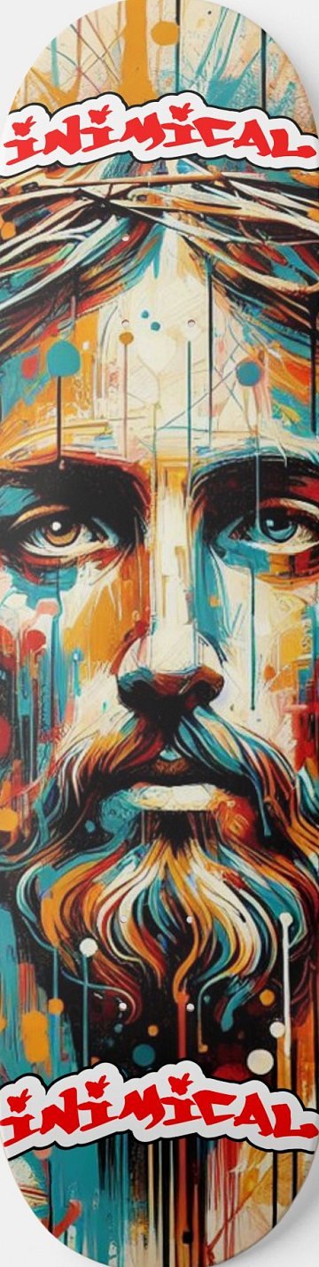 Face of Christ skateboard deck
