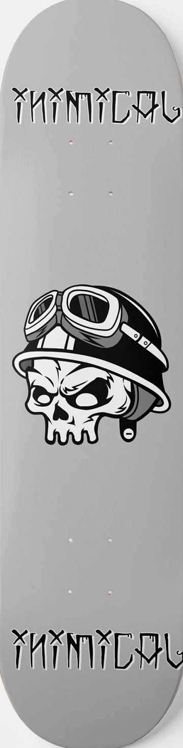 Skull Helmet skateboard deck