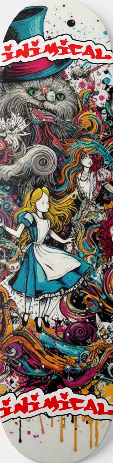 Trippy Alice skateboard deck