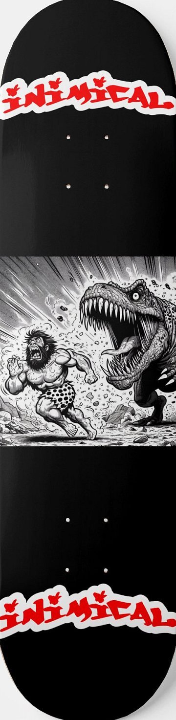 Run Caveman RUN! skateboard deck