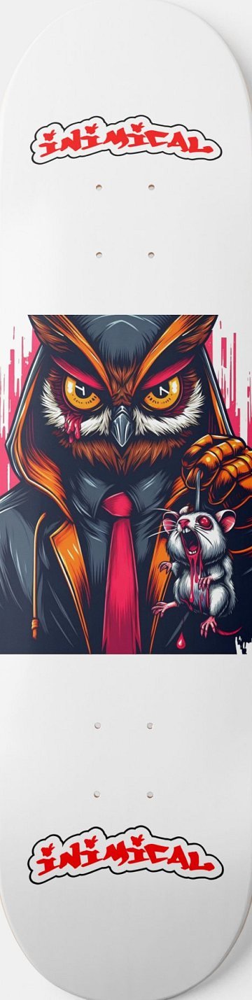 Apex Predator Series Red Owl X skateboard deck