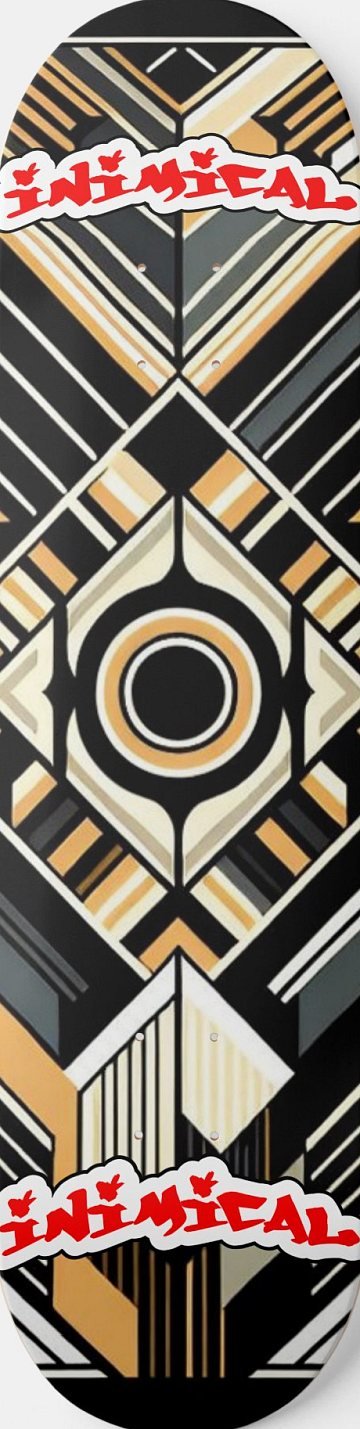 Art Deco skateboard deck