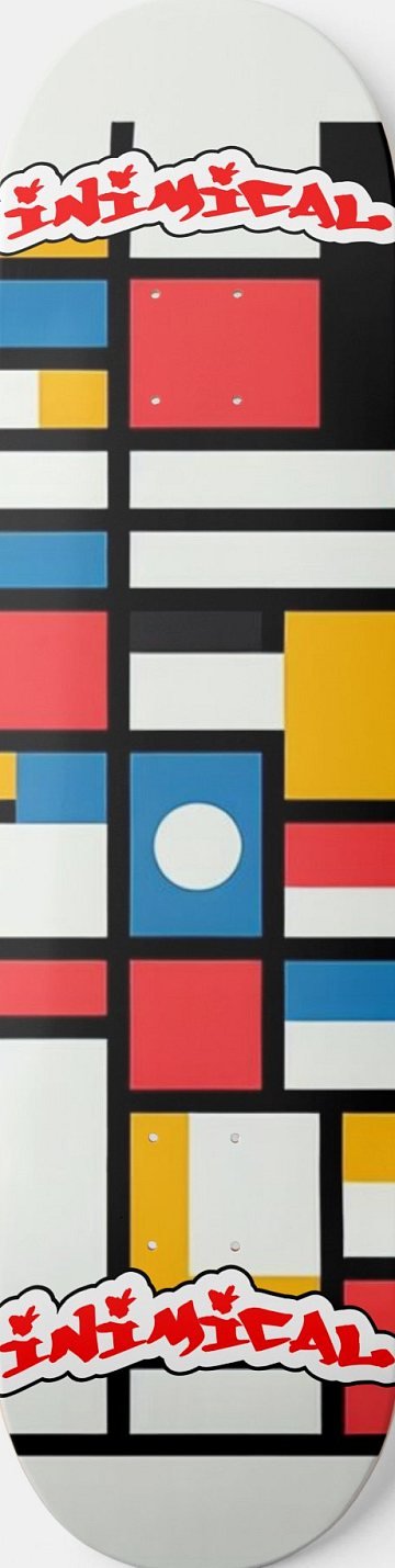Mondrian skateboard deck
