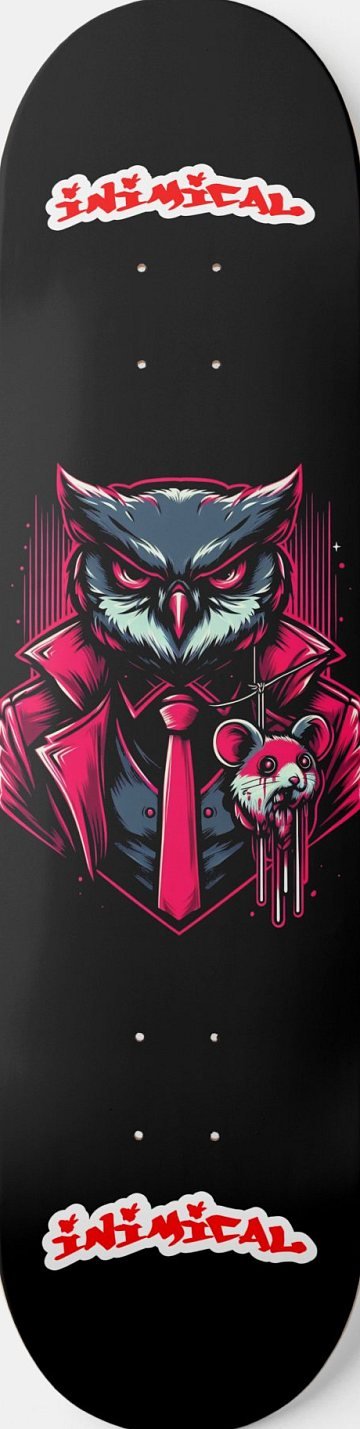 Apex Predator Series Red Owl skateboard deck