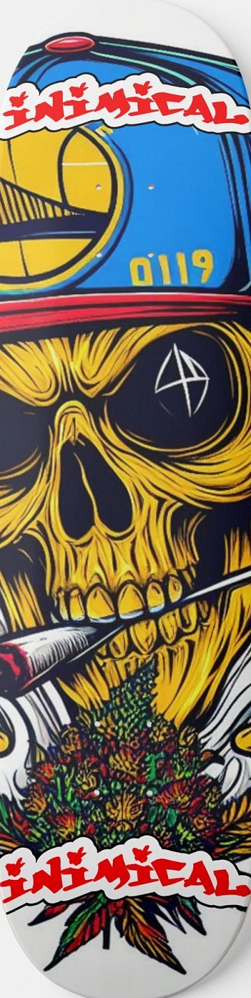 Golden State Skull skateboard deck