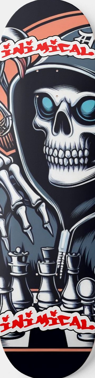 Detroit Chess Reaper #2 skateboard deck