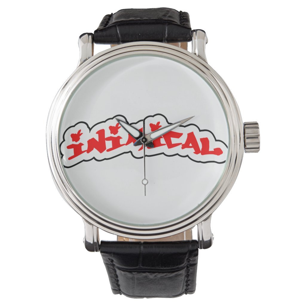 Inimical Classic Woods Tag Graffiti Logo Watch