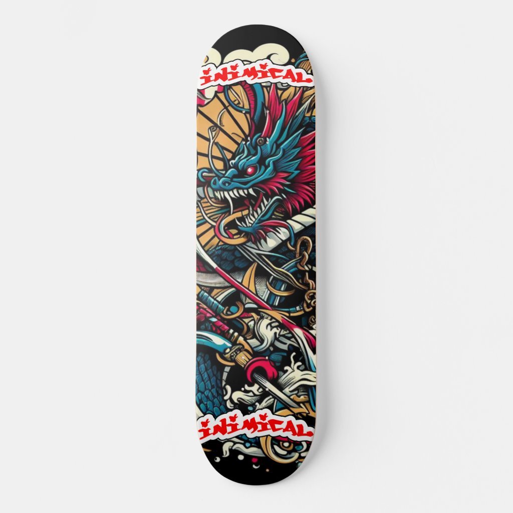 Inimical Japanese Abstract  Skateboard