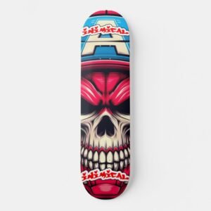 Inimical Red Skull  Skateboard
